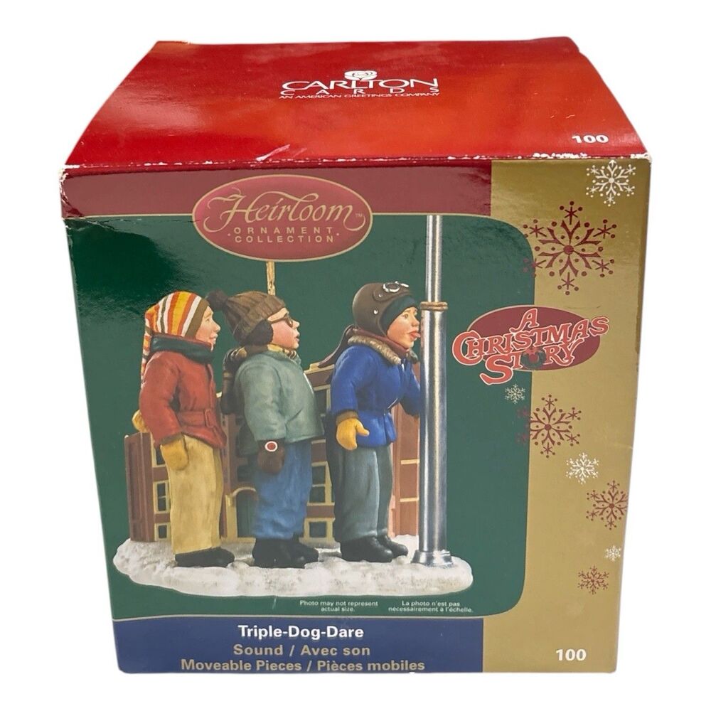 Carlton Cards Keepsake A Christmas Story Triple Dog Dare Talking Ornament Works